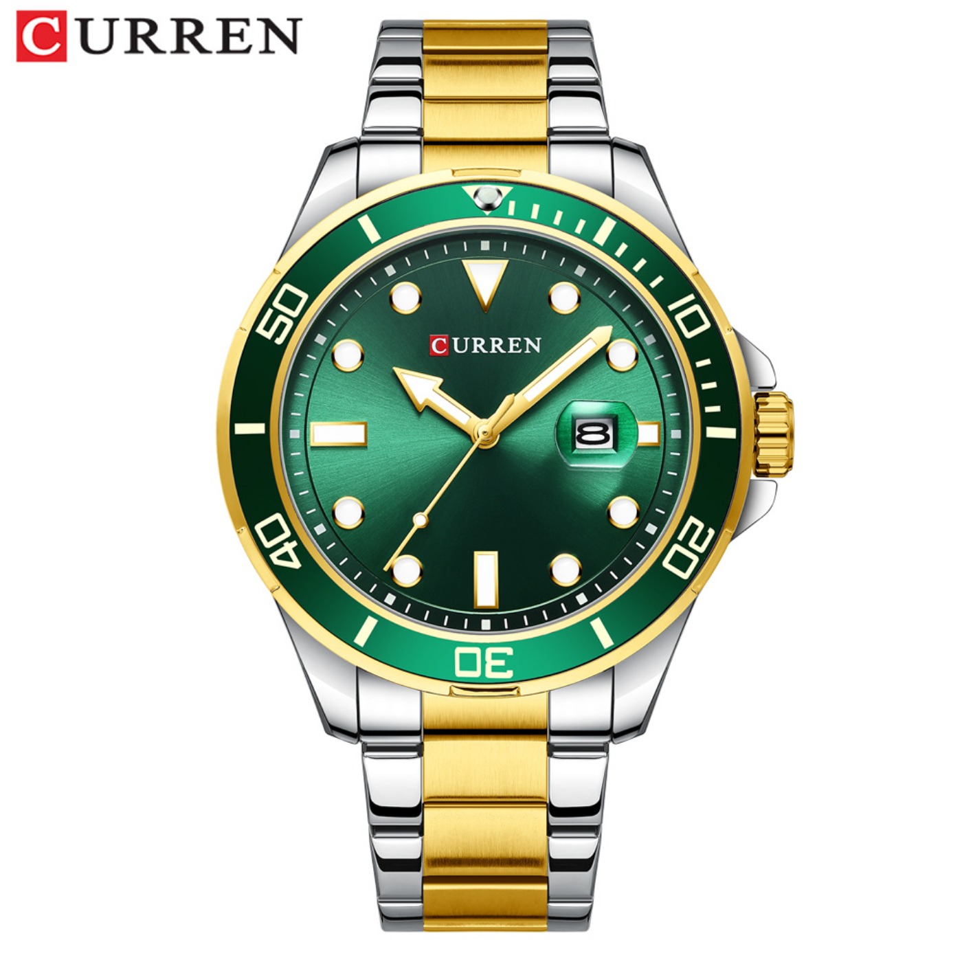 Luxury Quartz Watch Brands - CURREN Nieuwe Green Water Ghost-serie Merk