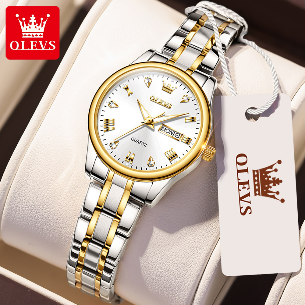 Luxury Watch With Leather Strap - Olevs 5563 Nieuwe Mode Vrouwen Quartz