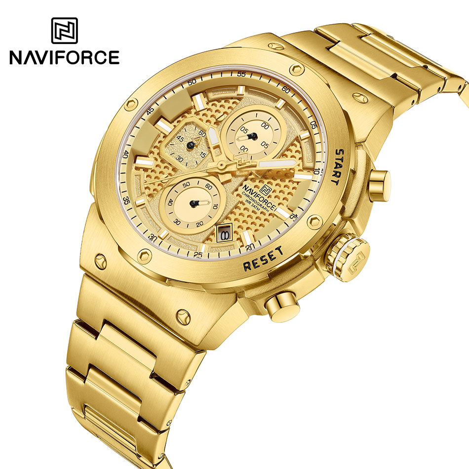 Field Watch Military - NAVIFORCE Topluxe herenhorloges Lichtgevende datum Waterdichte