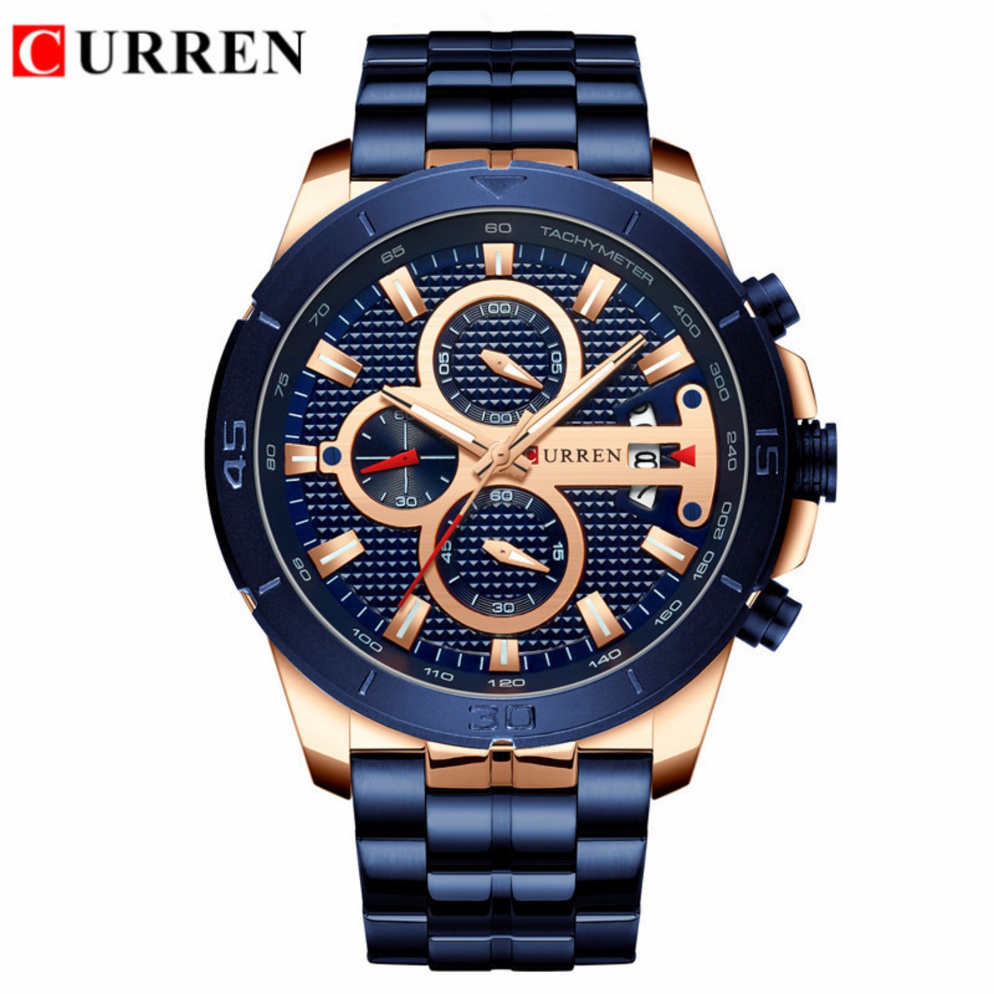 Luxury Quartz Watch Brands - CURREN Horloge Mannen Waterdichte Chronograaf Sport