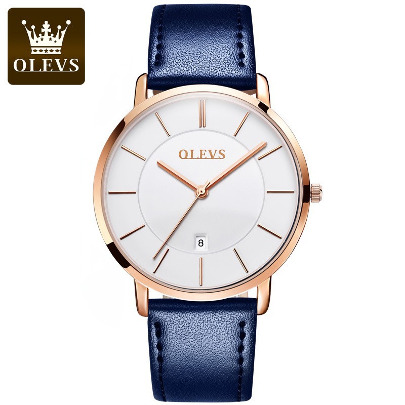 Luxury Watch With Leather Strap - Olevs Mode Ultra Dunne Womens Horloges
