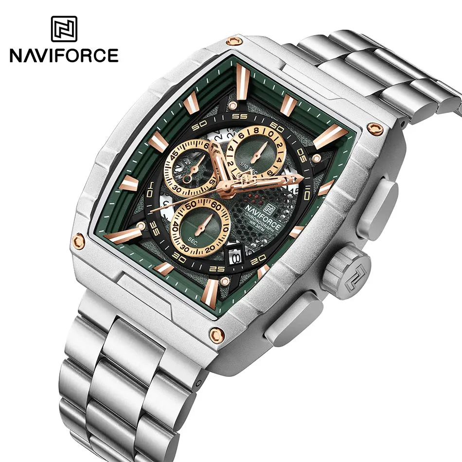 Luxury Watch Hublot - NAVIFORCE Luxe Tonneau Quartz Horloge Topmerk