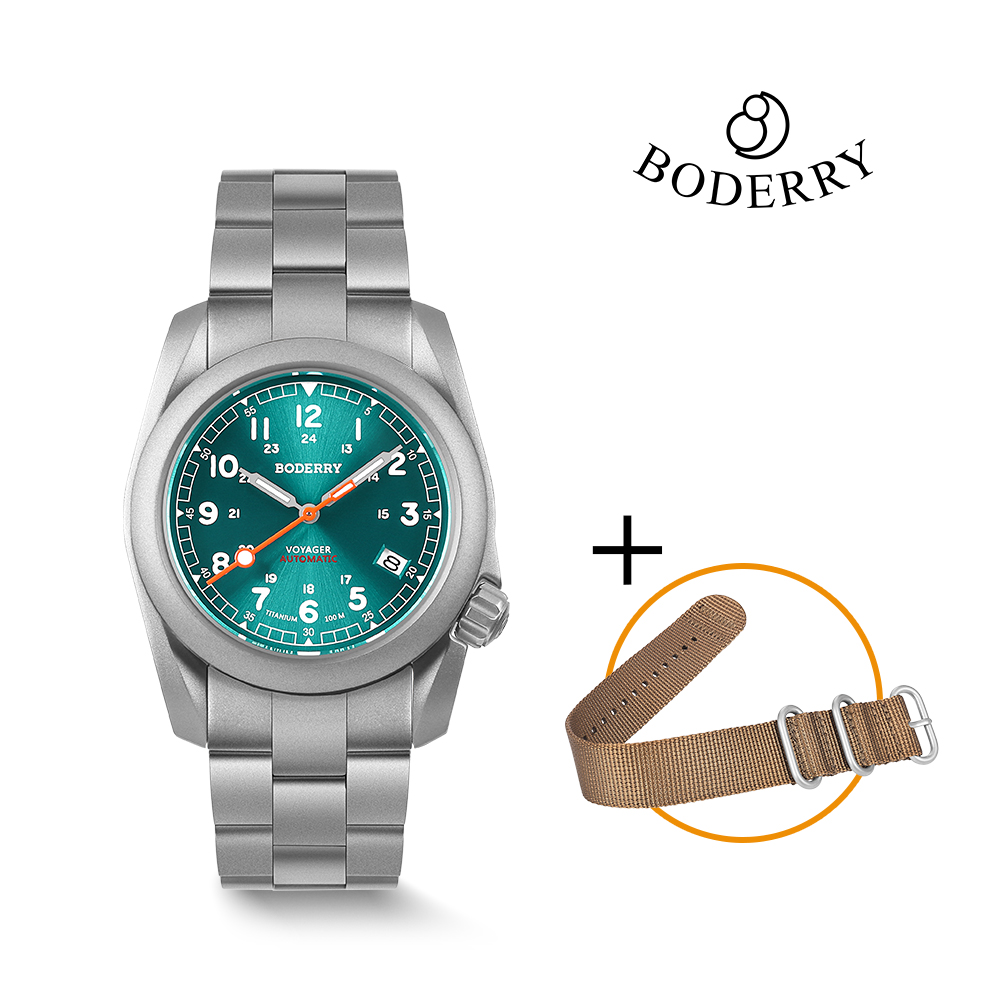 Field Watch Military - Boderry Field Watches Titanium Automatisch Duikhorloge