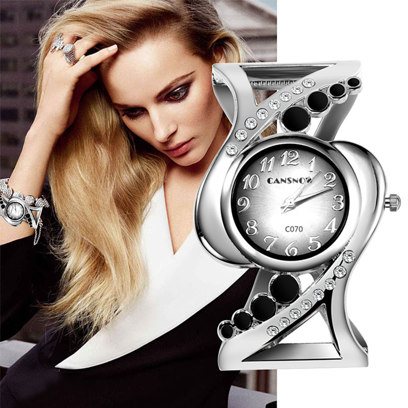 Luxury Watch Girl - Vrouwen Bangle Horloge Crystal Luxe Dames