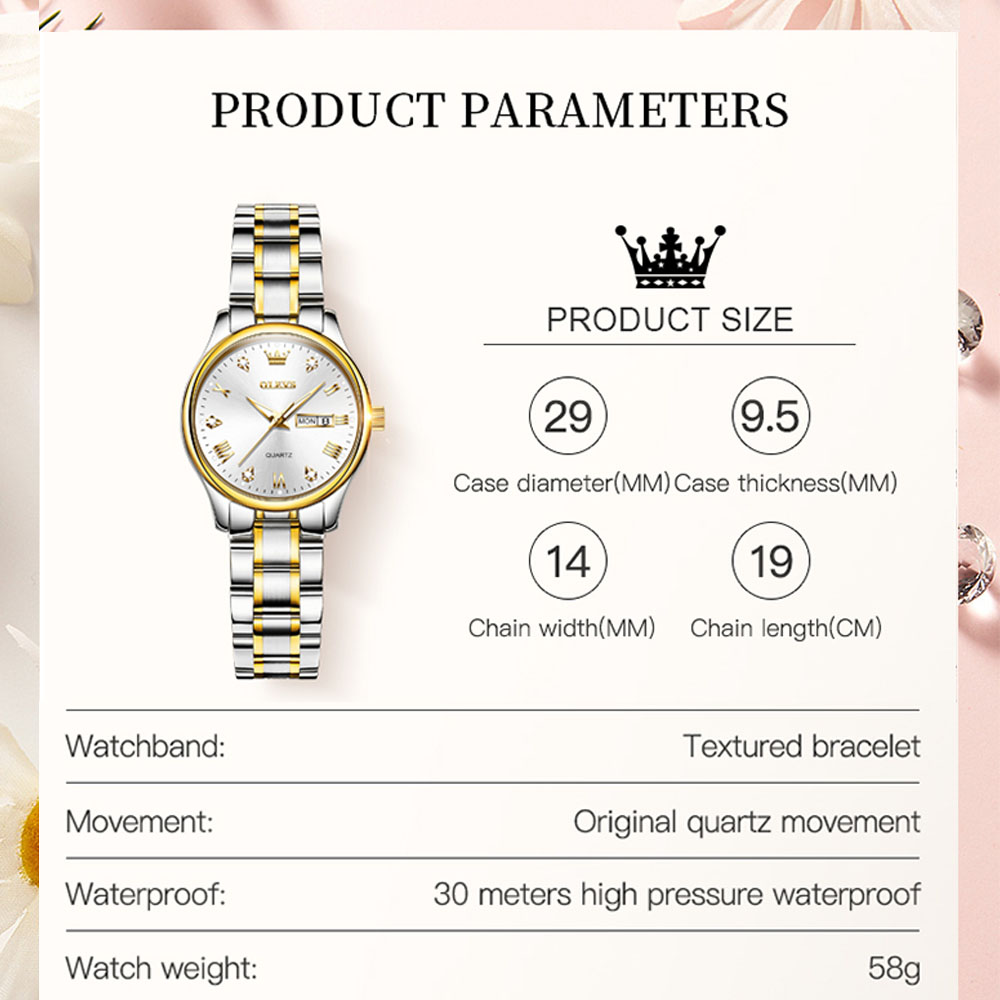 Olevs 5563 Nieuwe Mode Vrouwen - Luxury Watch With Leather Strap recensie en prijs