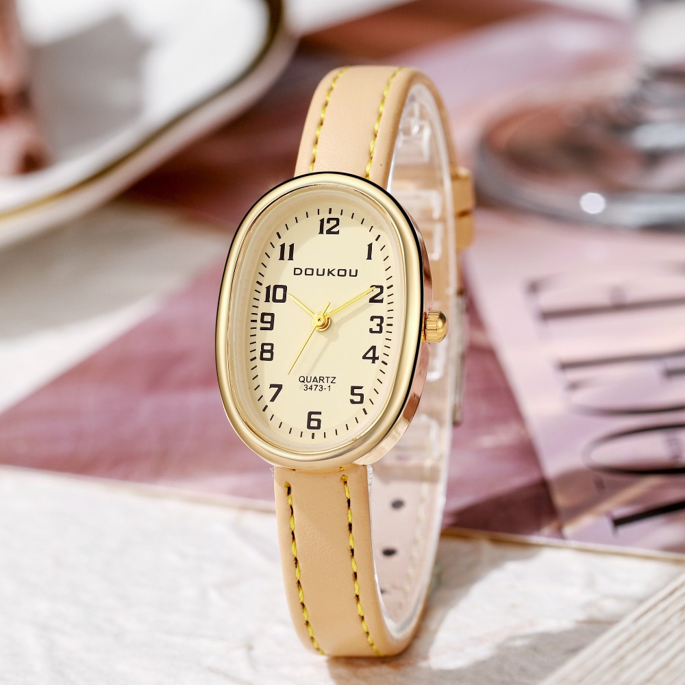 Luxe Ovale Wijzerplaat Vrouwen - Luxury Watch With Leather Strap recensie en prijs