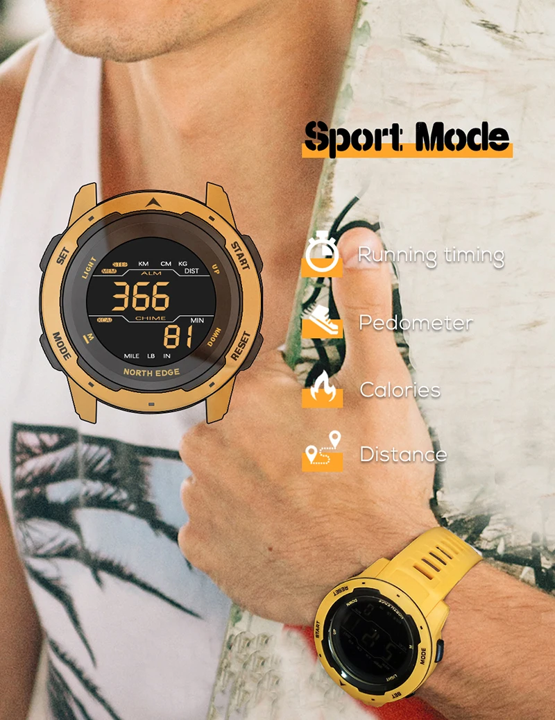 NORTH EDGE Mars Heren Outdoor  - Field Watch Military recensie en prijs