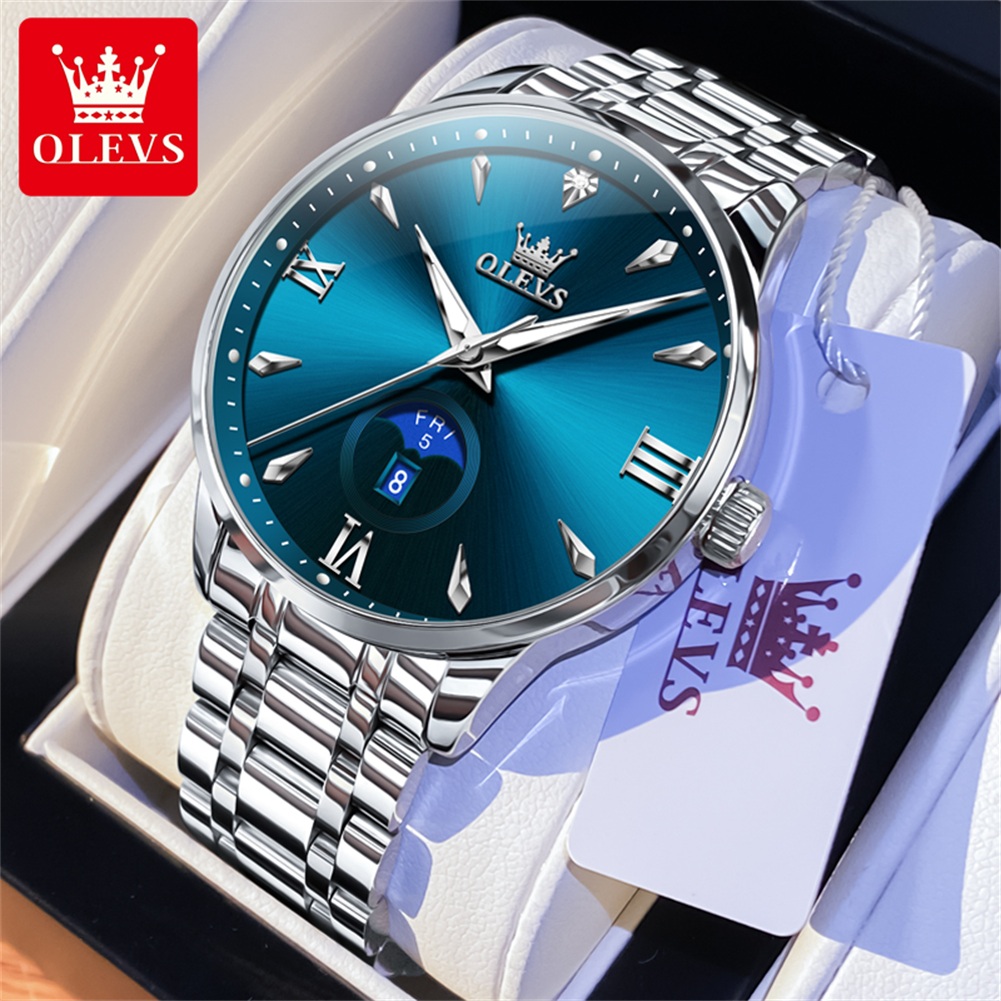 OLEVS Moon Phase herenhorloges - Luxury Quartz Watch Brands recensie en prijs