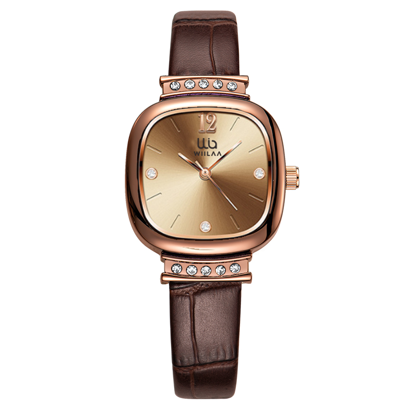 Dameshorloge van roségoud, vie - Luxury Watch With Leather Strap recensie en prijs