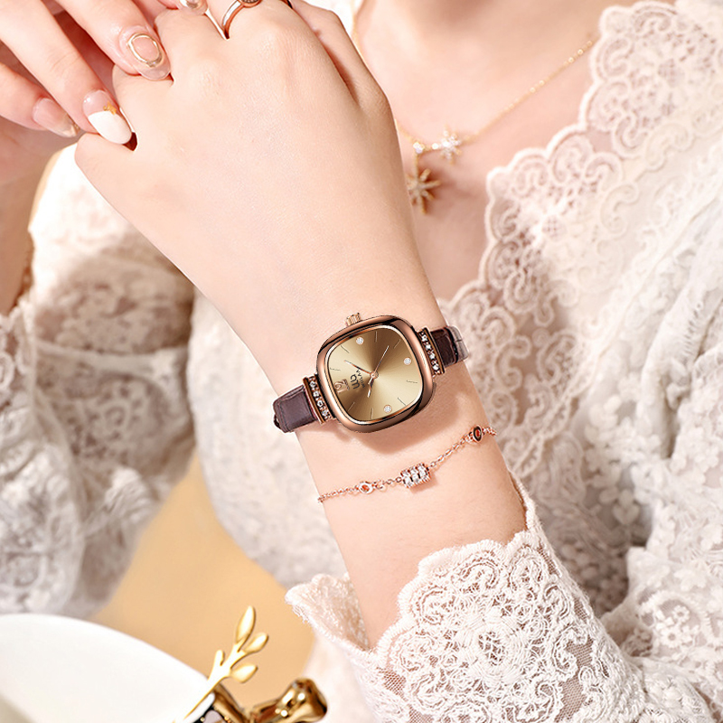 Dameshorloge van roségoud, vie - Luxury Watch With Leather Strap recensie en prijs