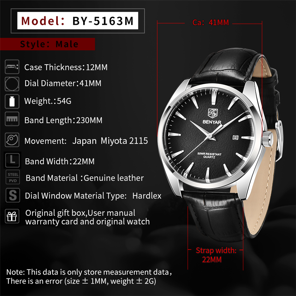Benyar 5163 Topmerk luxe milit - Luxury Watch Audemars Piguet recensie en prijs