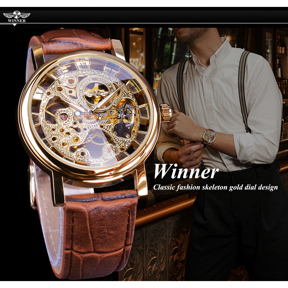 Winnaar Luxe Gold Skeleton Hor - Luxury Watch And Price recensie en prijs