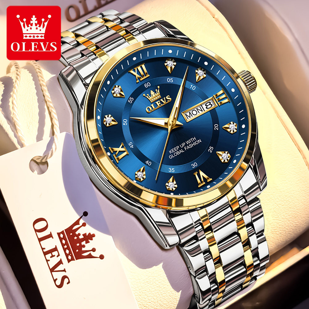 OLEVS merk mode herenhorloges  - Luxury Quartz Watch Brands recensie en prijs