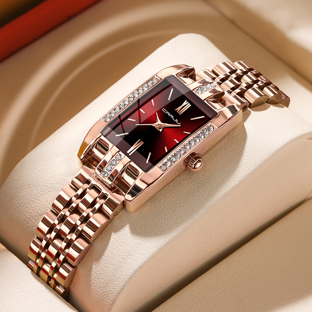 CRRJU Luxe Vierkant Horloge vo - Luxury Watch Girl recensie en prijs
