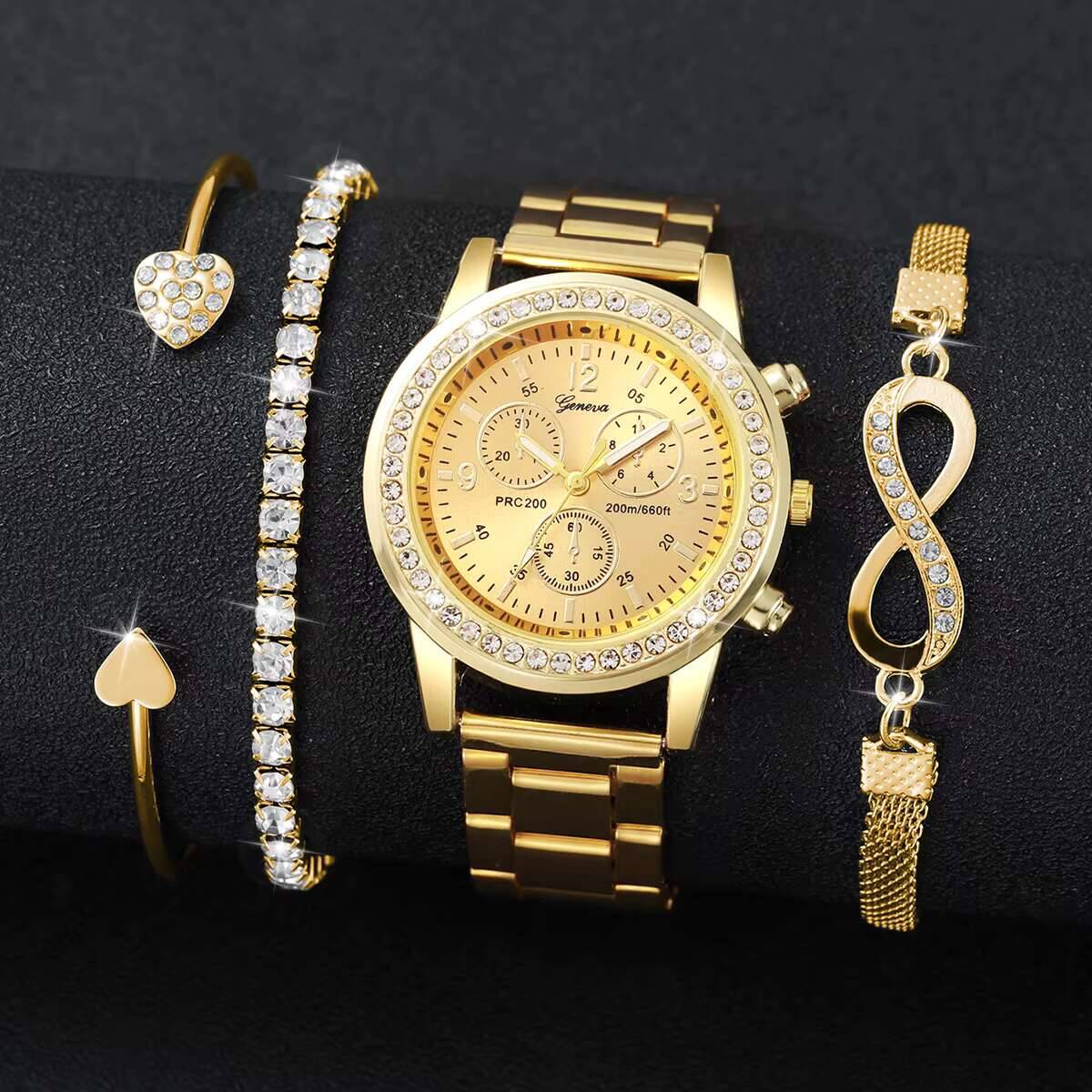 4 stks/set luxe strass damesho - Luxury Watch Display Case recensie en prijs