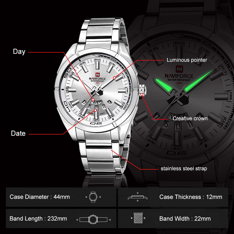 NAVIFORCE Merk Mannen Horloges - Field Watch Military recensie en prijs