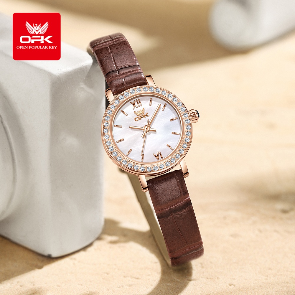 OPK 6063 Licht luxe horloge Da - Luxury Watch With Leather Strap recensie en prijs