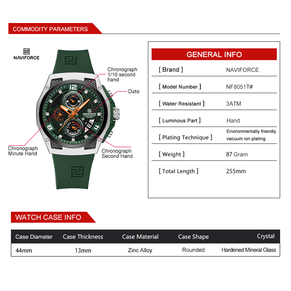 Naviforce Heren Casual Sport P - Field Watch Military recensie en prijs