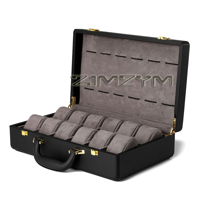 Horlogebox met 12 vakken voor  - Luxury Watch Display Case recensie en prijs