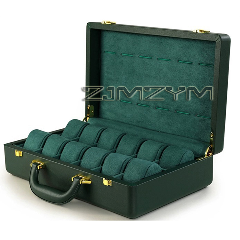 Horlogebox met 12 vakken voor  - Luxury Watch Display Case recensie en prijs