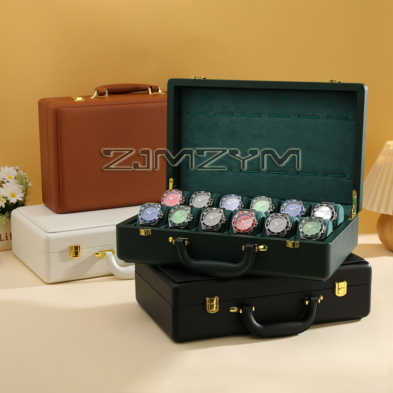 Horlogebox met 12 vakken voor  - Luxury Watch Display Case recensie en prijs